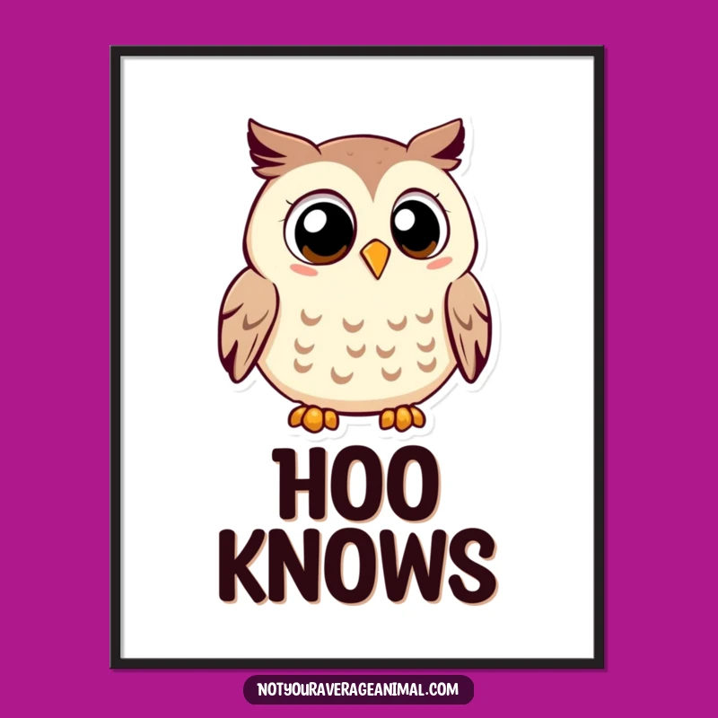 Funny Owl Digital Art: Bring Wisdom & Smiles Home Instantly!