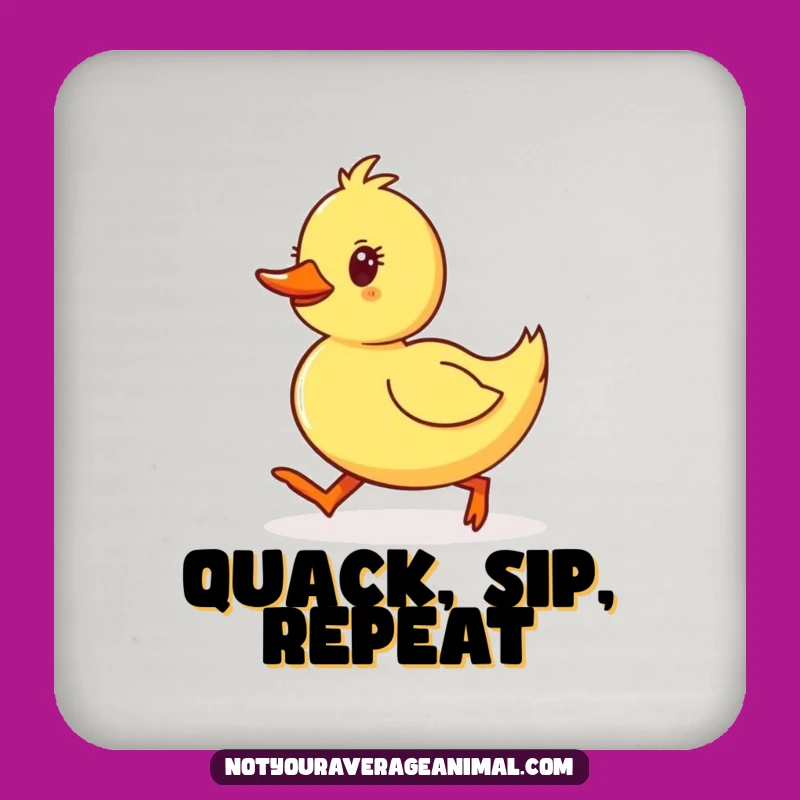 Funny Waddling Duckling Coaster: Hilarious Yellow Duckling Protects Your Table