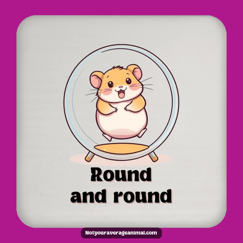 Funny Coaster Set: Hamster's Wheel Spin Protection