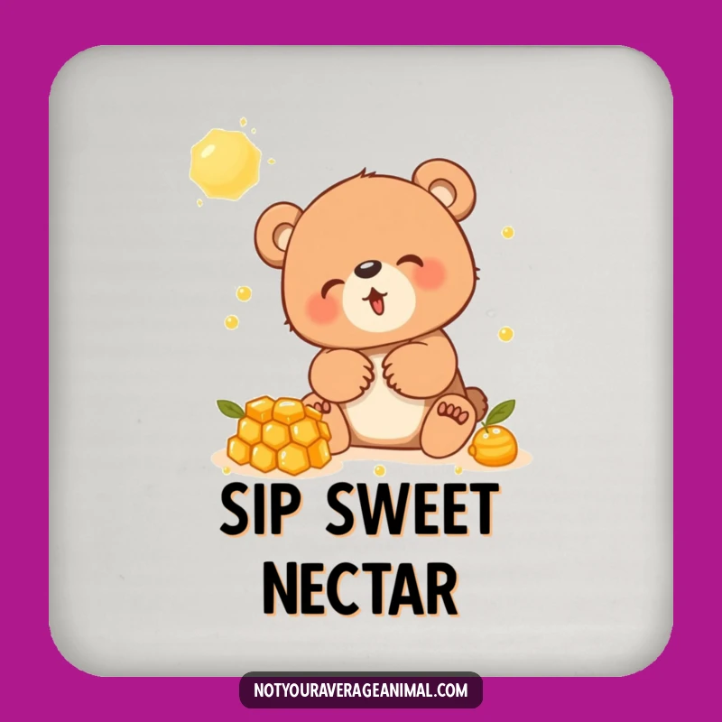 Funny Giggling Bear Cub Coaster - Cute Table Protection Gift