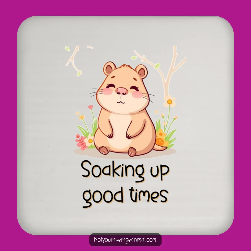 Funny Capybara Spring Coaster - Relaxing Animal Drink Protector Gift