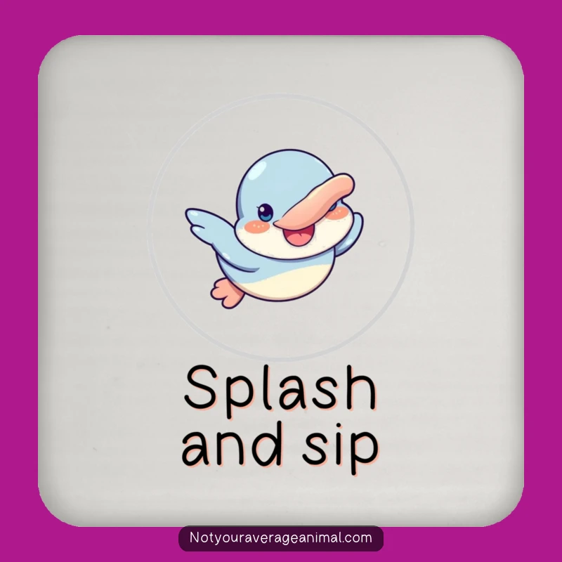 Funny Platypus Swimming Coaster Set: Protect Surfaces with Aquatic Charm