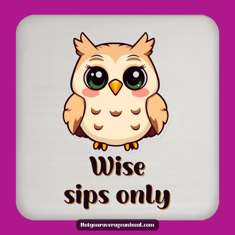 Funny Owl Hooting Coaster - Wise Table Protection Drink Gift