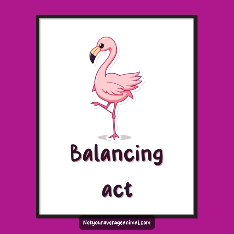 Funny Flamingo Dance Poster: Bring Lively Energy to Your Walls