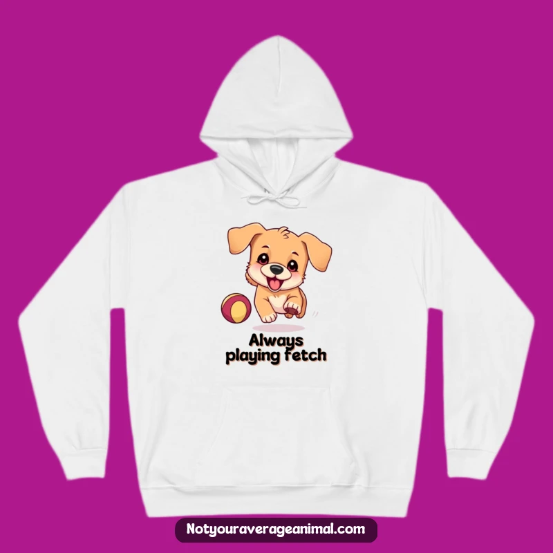 Funny Dog Chasing Ball Hoodie: Stay Cozy and Playful with Hilarious Charm