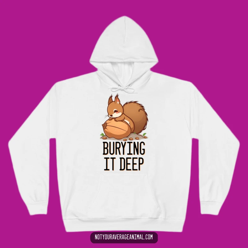 Cozy Funny Squirrel Giant Nut Hoodie - Warm & Humorous Winter Gift
