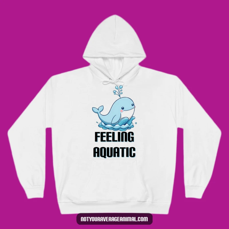 Cozy Funny Whale Spout Hoodie - Warm & Humorous Ocean Lover's Gift