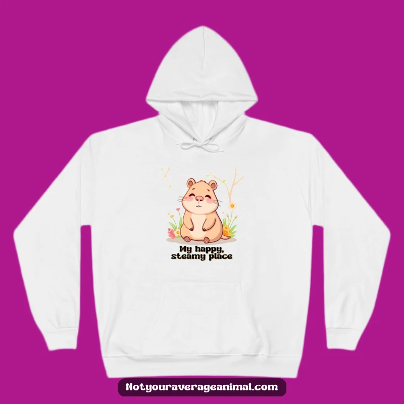 Funny Capybara Spring Hoodie - Cozy Animal Relaxation Sweatshirt Gift