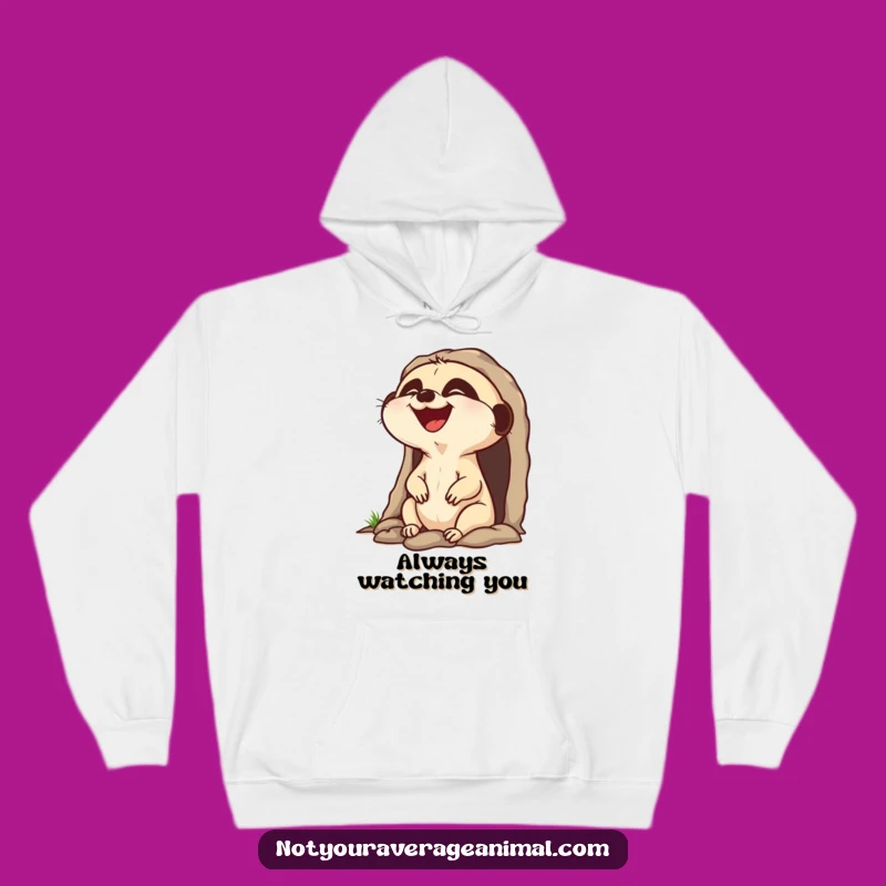 Funny Laughing Meerkat Hoodie, Cozy and Hilarious Gift for Fun Lovers