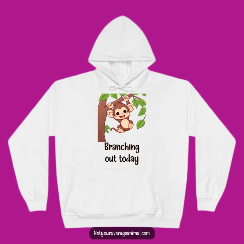 Funny Silly Monkey Hoodie - Cozy Jungle Swing Sweatshirt, Hilarious Primate Gift