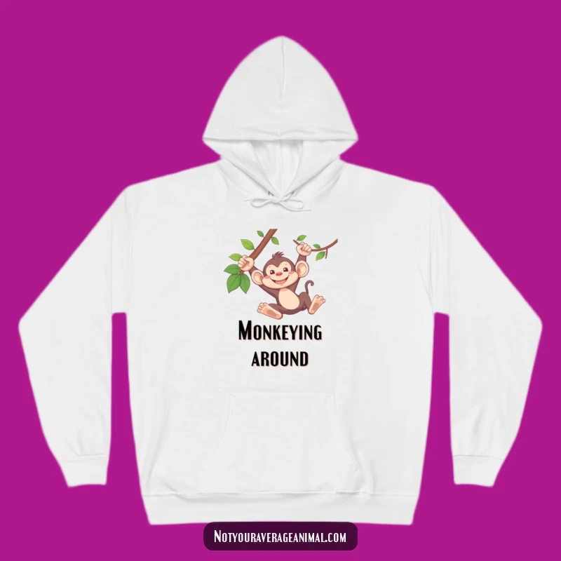 Funny Monkey Hoodie: Get Cozy with a Grinning, Swinging Jungle Friend!