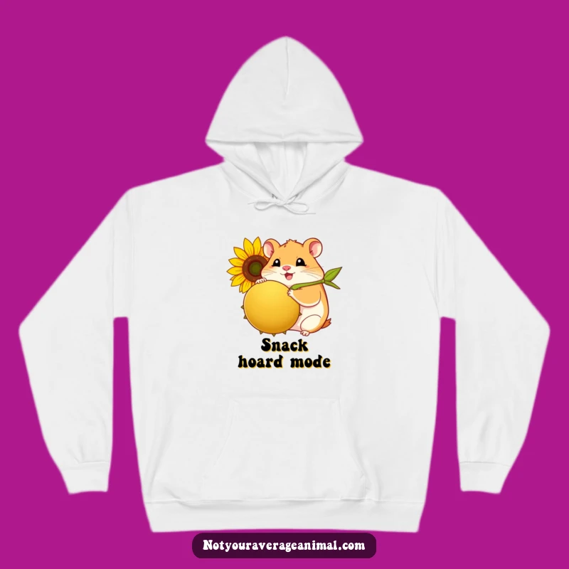 Funny Hamster Seed Hoodie - Cozy Plump Hamster Sunflower Sweatshirt