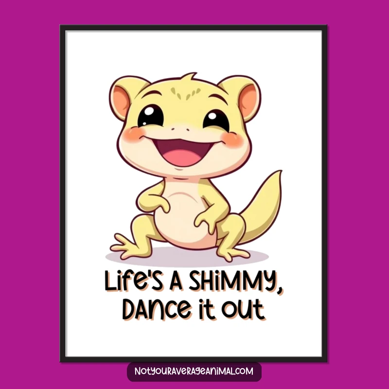 Free Printable Gecko Shimmy Wall Art: Hilarious Downloadable Decor Gift