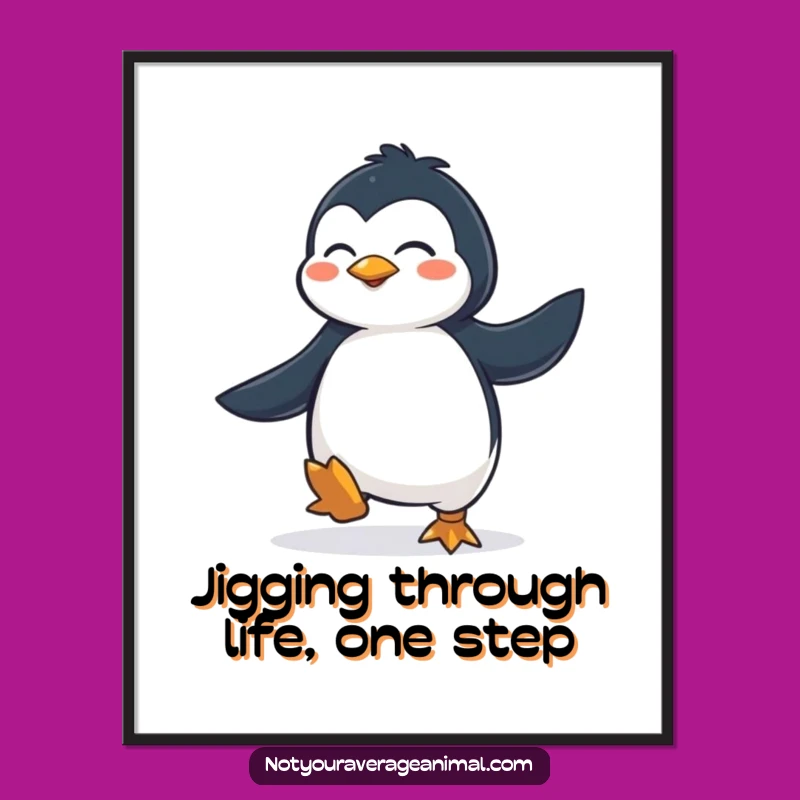 Free Printable Penguin Jig Wall Art: Funny Downloadable Decor for Penguin Enthusiasts!