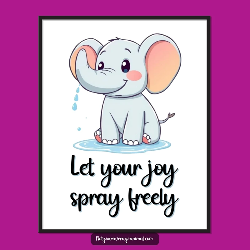 Funny Free Printable Elephant Wall Art - Joyful Downloadable Decor for Playful Spaces