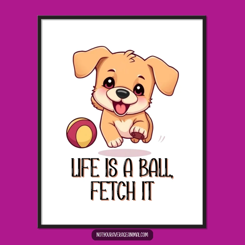 Free Printable Wall Art: Playful Doggy Action for a Funky DIY Decor Gift