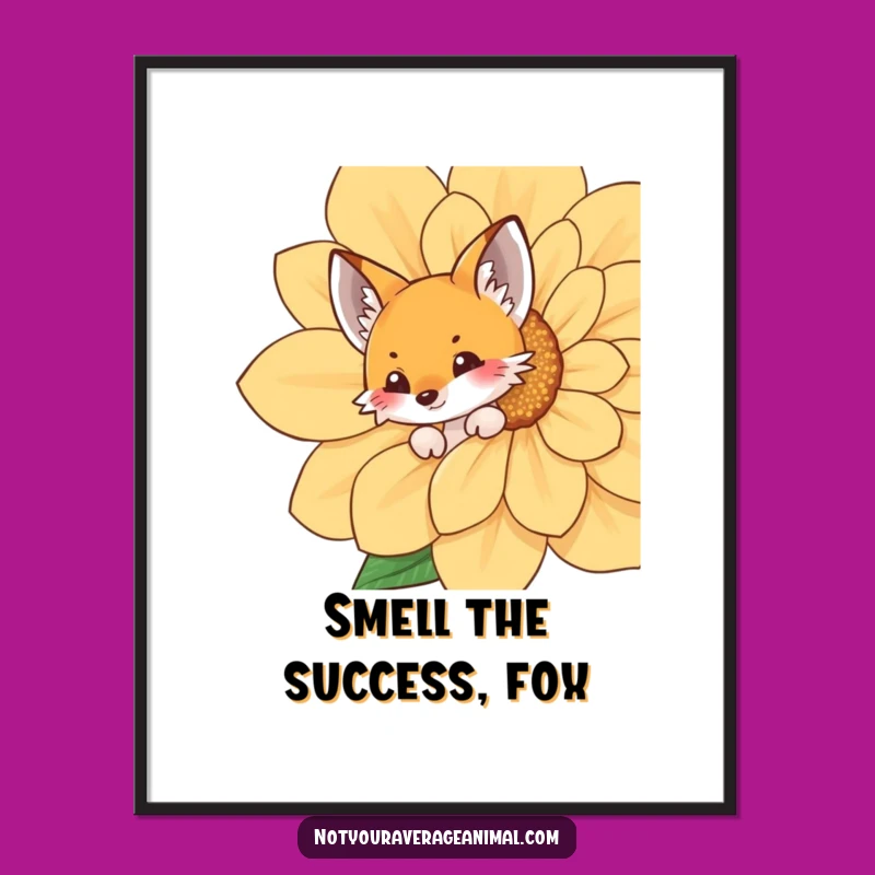 Free Printable Fox Wall Art: Playful Peeking Fox for Whimsical Decor