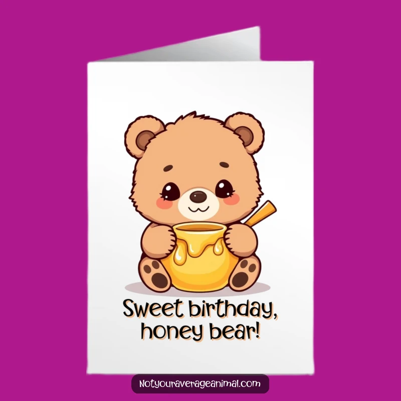 Free Printable Birthday Card: Bear Cub's Sweetness for a Huggable DIY Gift