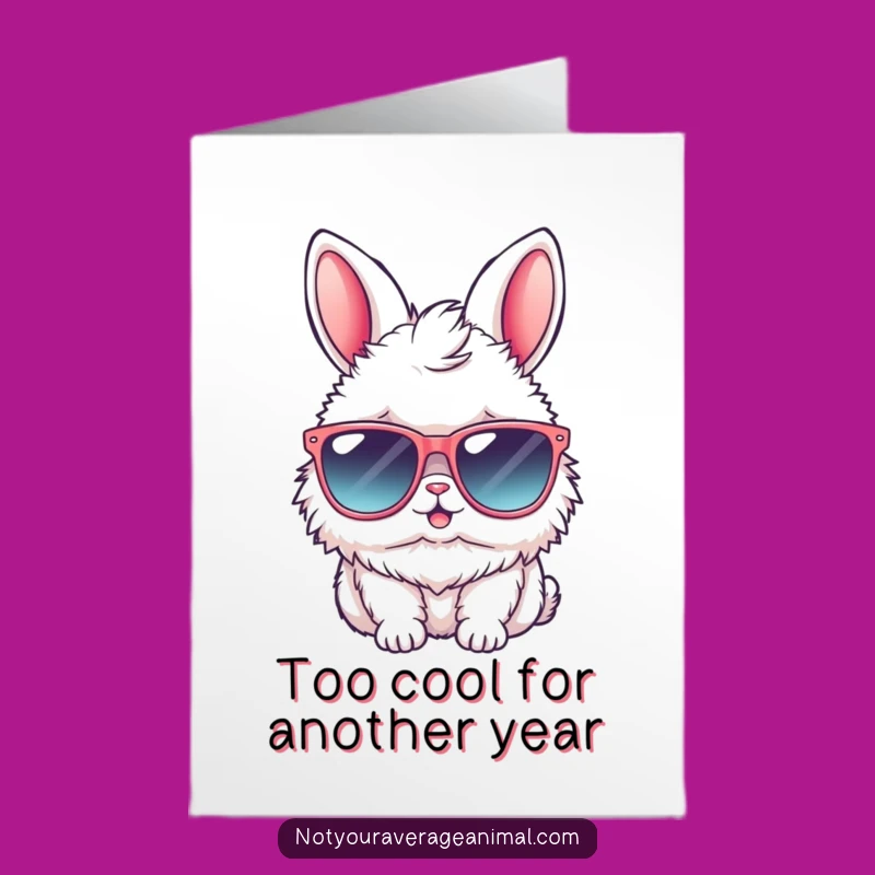 Free Printable Bunny Birthday Card: Chill Vibes for a Hilarious Celebration