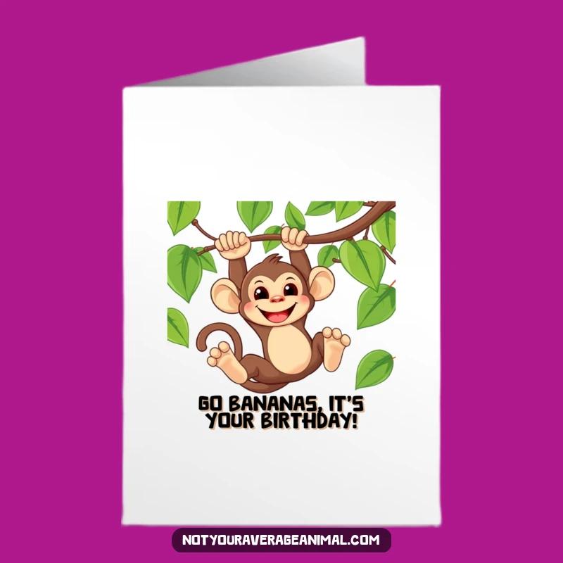 Free Printable Monkey Birthday Card: Cheeky Vine Swing for a Hilarious Downloadable Gift!
