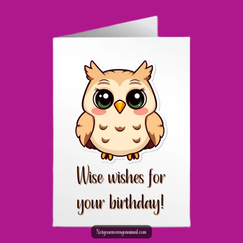 Free Printable Owl Birthday Card - Wise & Funny Downloadable Greeting for Any Age