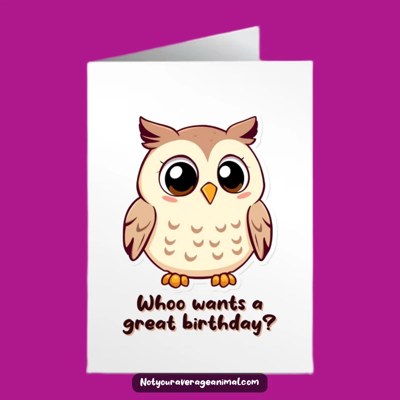 Free Printable Owl Birthday Card: Wise & Funny Owl Downloadable Greeting