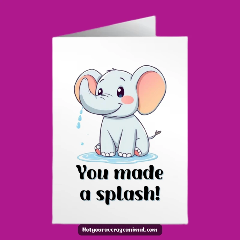 Free Printable Elephant Congratulations Card - Spray Joy Downloadable for Big Wins