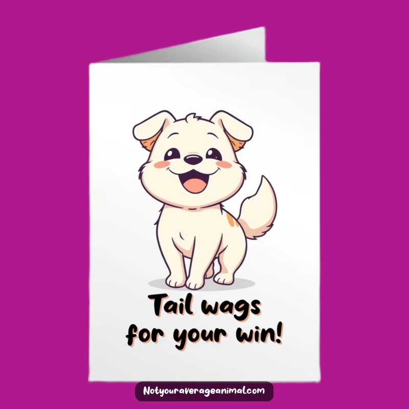 Free Printable Dog Congrats Card: Paws-itively Thrilled for Your Success
