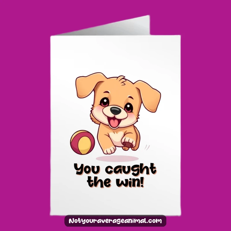 Free Printable Congratulations Card: Doggy Chasing Success for a Joyful DIY Gift