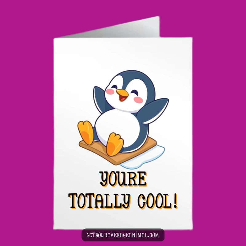 Free Printable Congrats Card: Penguin Celebration, Funny Downloadable Greeting for Success