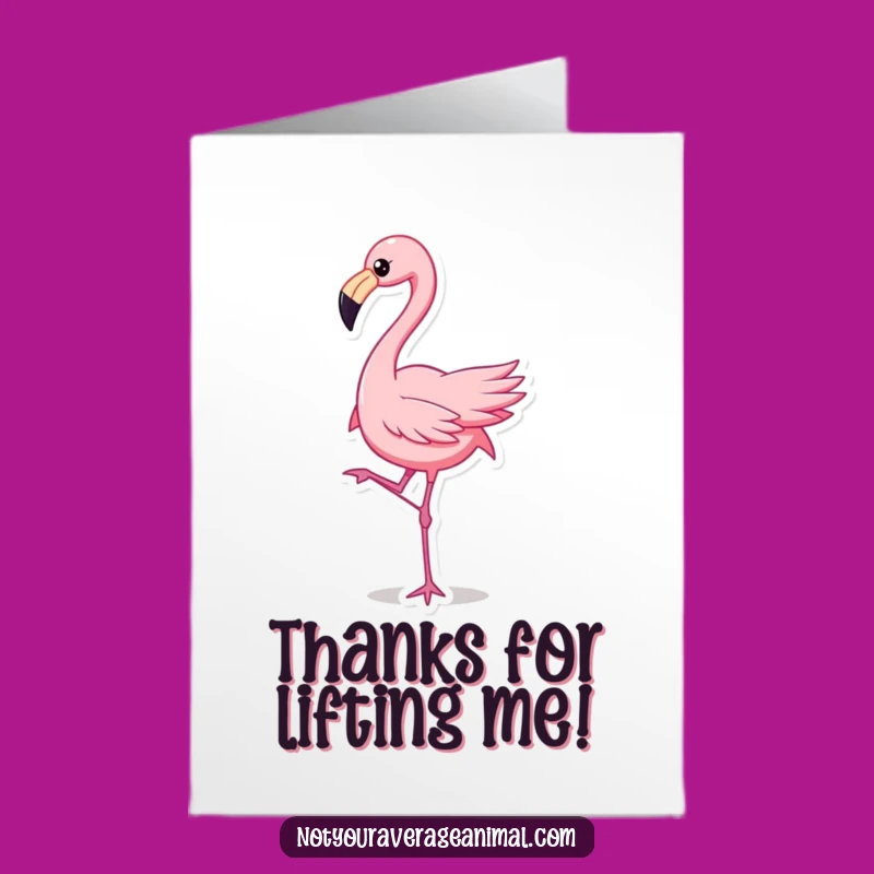 Free Printable Flamingo Thank You Card: Funny Dance Design Downloadable Gift