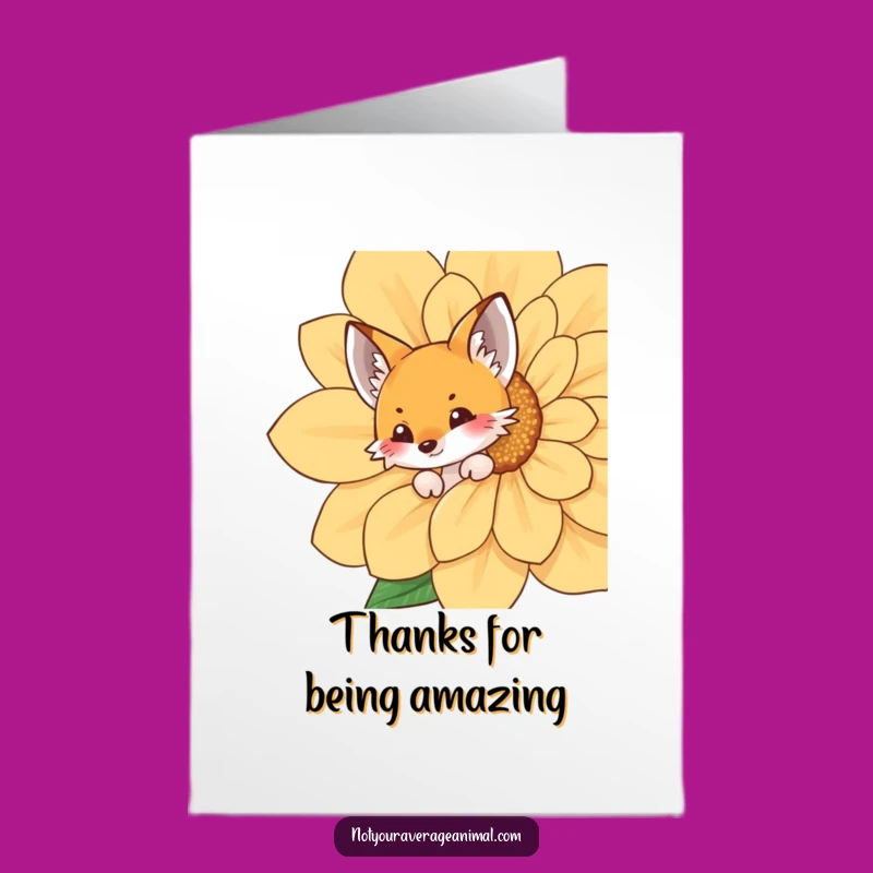 Free Printable Fox Thank You Card: A Little Surprise of Thanks