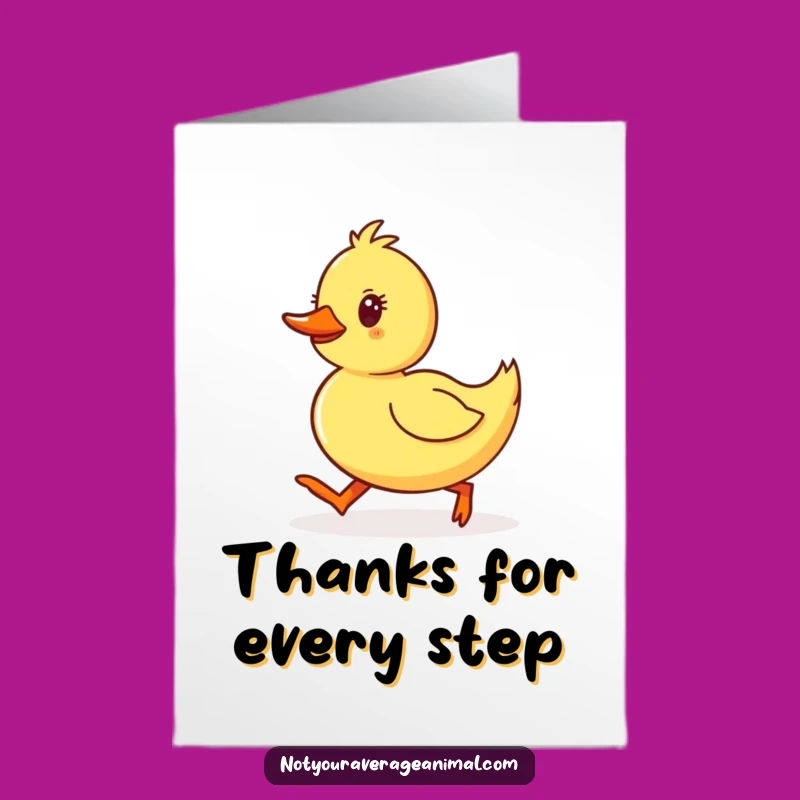 Free Printable Thank You Card: Determined Duckling Walks Thanks - DIY Gift Idea