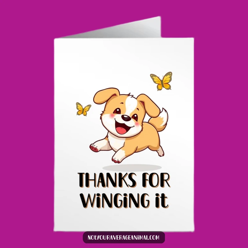 Free Printable Funny Dog Thank You Card: Happy Dog - Downloadable Gift!