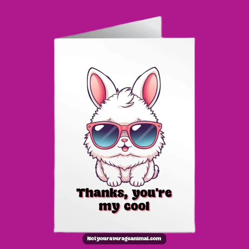 Free Printable Bunny Thank You Card: Cool Gratitude for a Rockstar