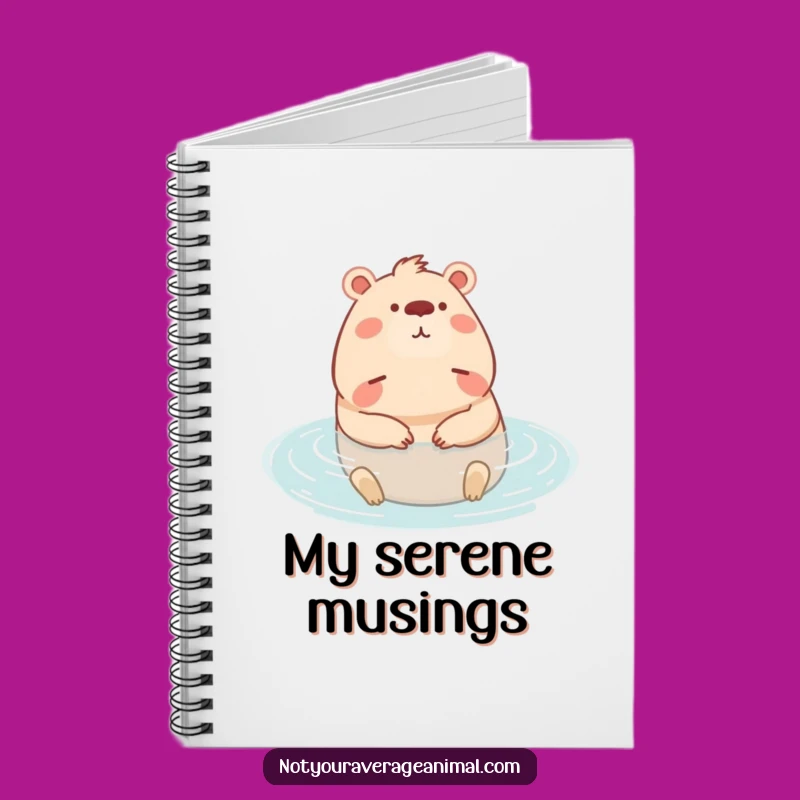 Funny Capybara Relaxing Notebook: Jot Down Thoughts in Peaceful Calm