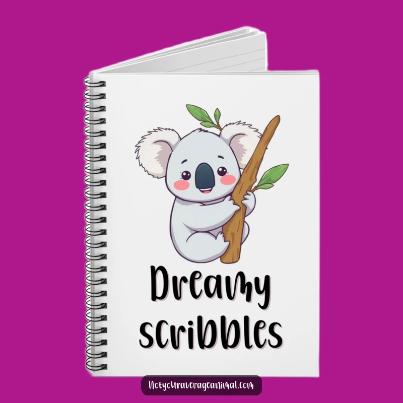 Funny Content Koala Notebook - Happy Eucalyptus Hug Journal Gift