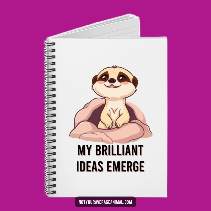 Funny Giggling Meerkat Notebook - Hilarious Burrow Animal Journal Gift