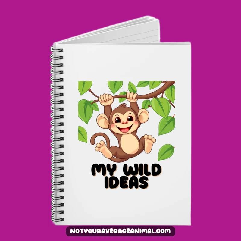 Funny Monkey Vine Swing Notebook - Jot Down Your Cheeky Ideas