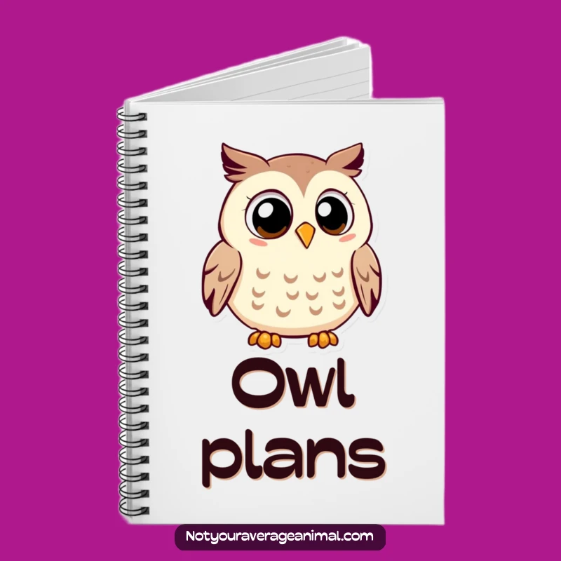 Funny Owl Notebook: Jot Down Wise Thoughts with a Contented Friend!