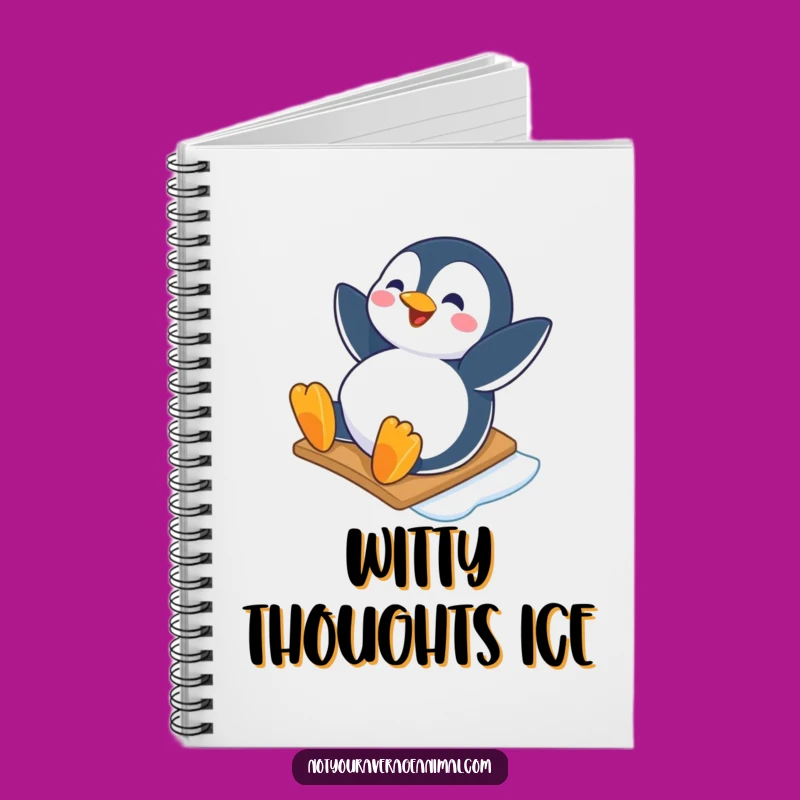 Funny Penguin Notebook: Happy Slider for Winter Notes & Ideas Gift