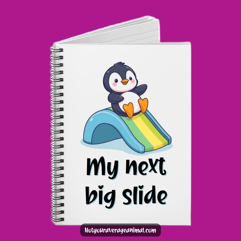 Funny Penguin Rainbow Slide Notebook - Jot Down Your Funniest Ideas