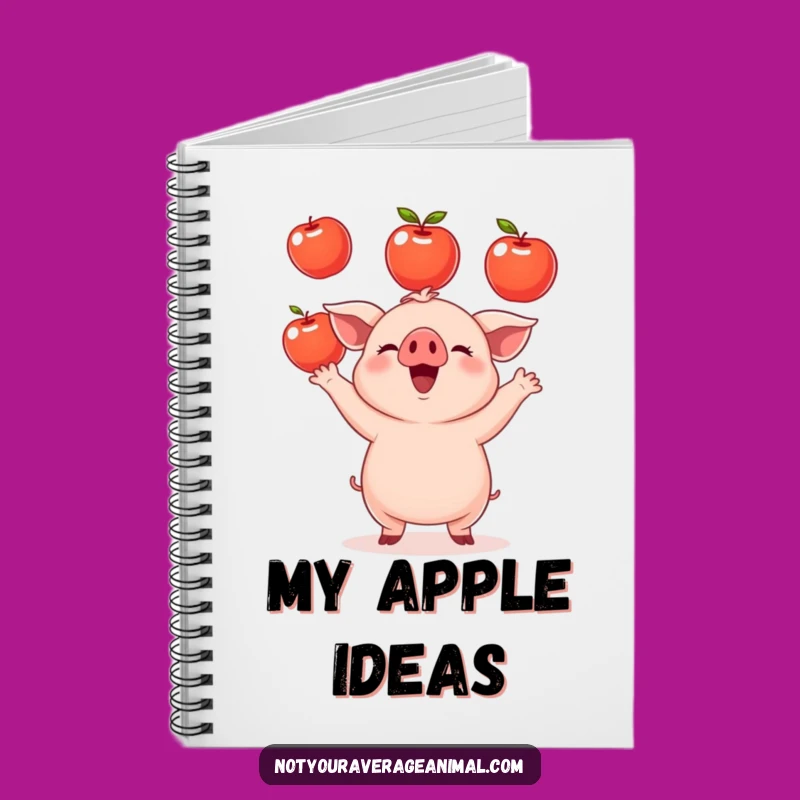 Funny Piglet Notebook: Juggling Ideas, Hilarious Farm Journal Gift