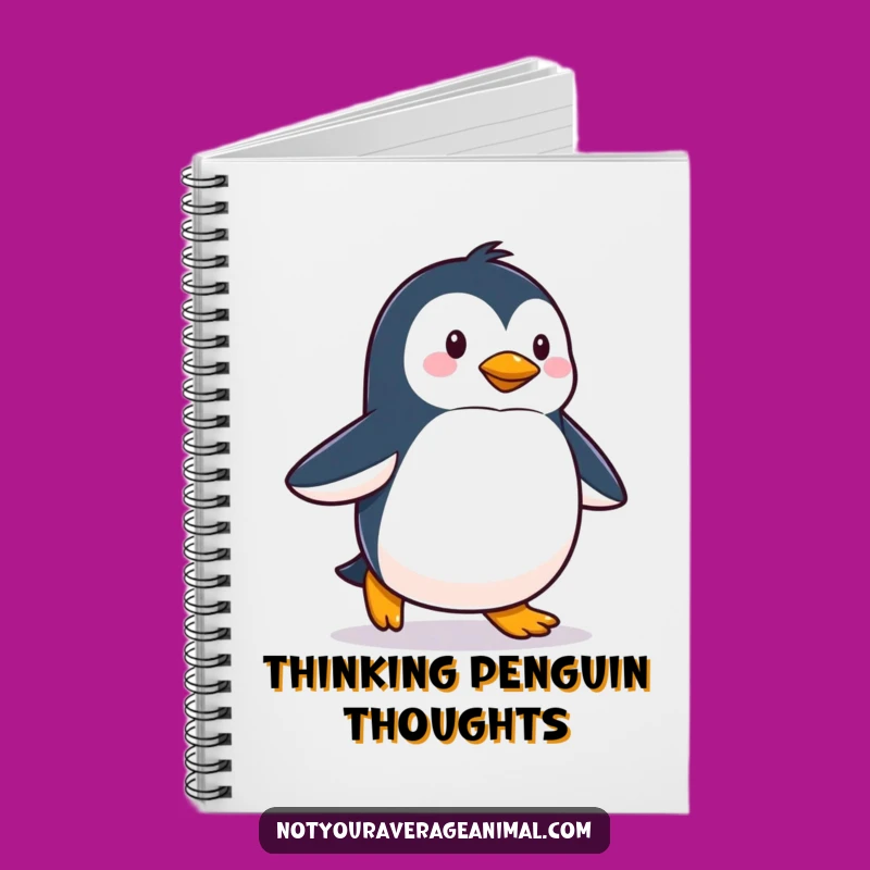 Funny Proud Penguin Waddling Notebook - Happy Journal, Hilarious Winter Gift
