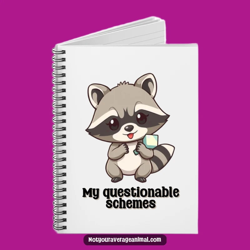 Funny Raccoon Shiny Object Notebook: Jot Down Your Cleverest Schemes