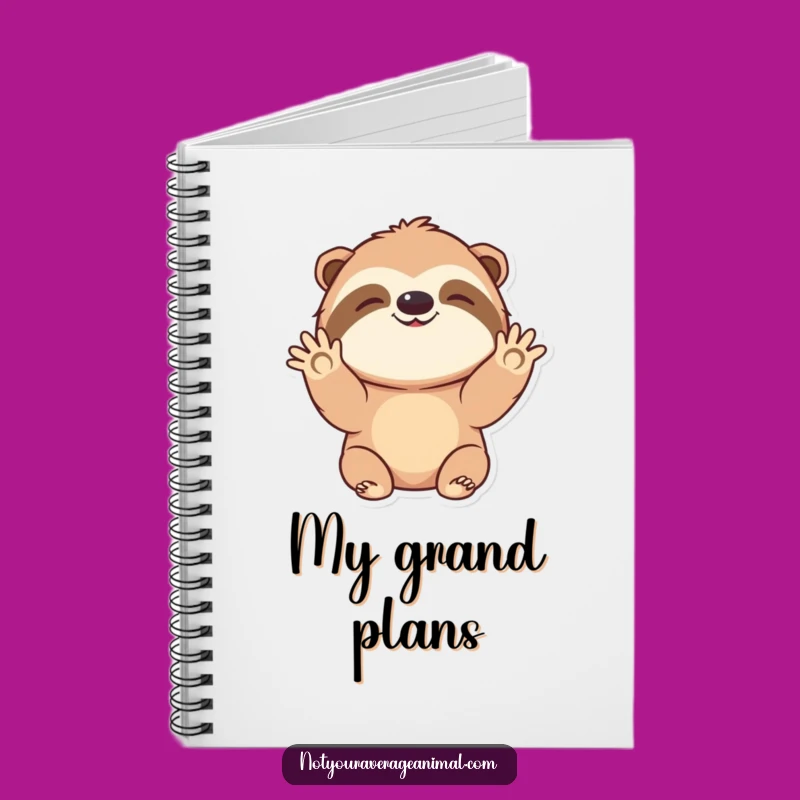 Funny Sloth Waving Hello Notebook: Jot Down Ideas with Cheerful, Slow Grace