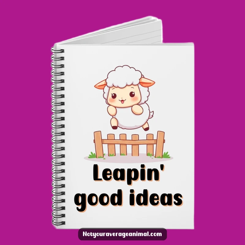 Funny Sheep Notebook: Playful Leaper for Farm Notes & Ideas Gift