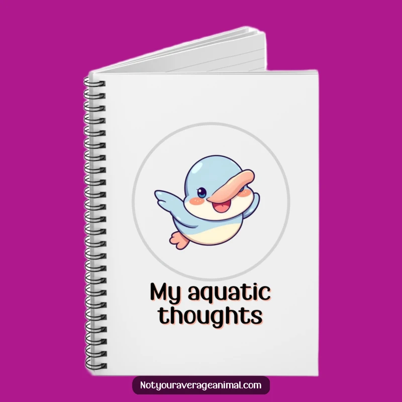 Funny Platypus Swimming Notebook: Jot Down Ideas with a Splash of Joy