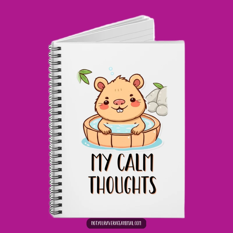 Funny Capybara Hot Spring Notebook: Jot Down Your Relaxed Thoughts!