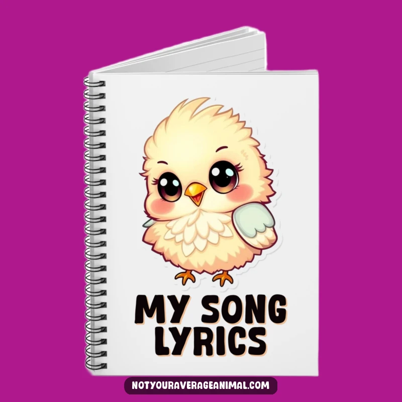 Funny Fluffy Bird Notebook: Jot Down Notes with Big-Eyed, Happy Chirps